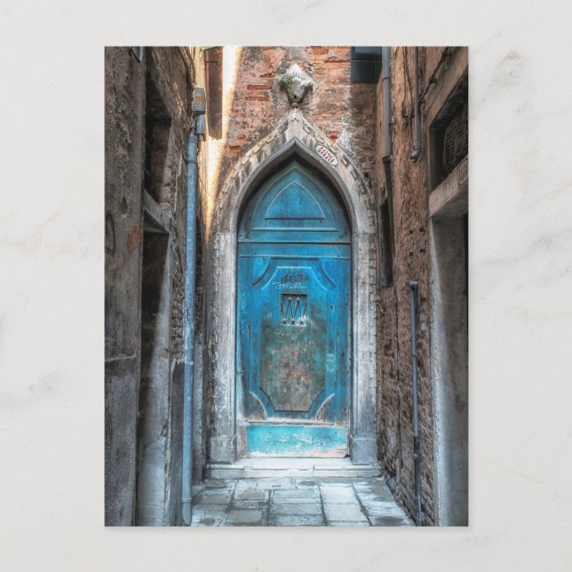 Tarjeta postal de Venecia Italia azul (Anverso)