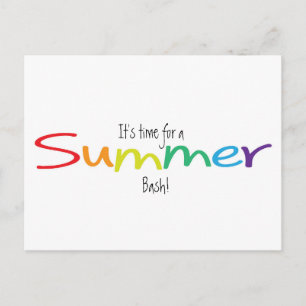 Tarjeta postal de venta de fiesta de verano de tip