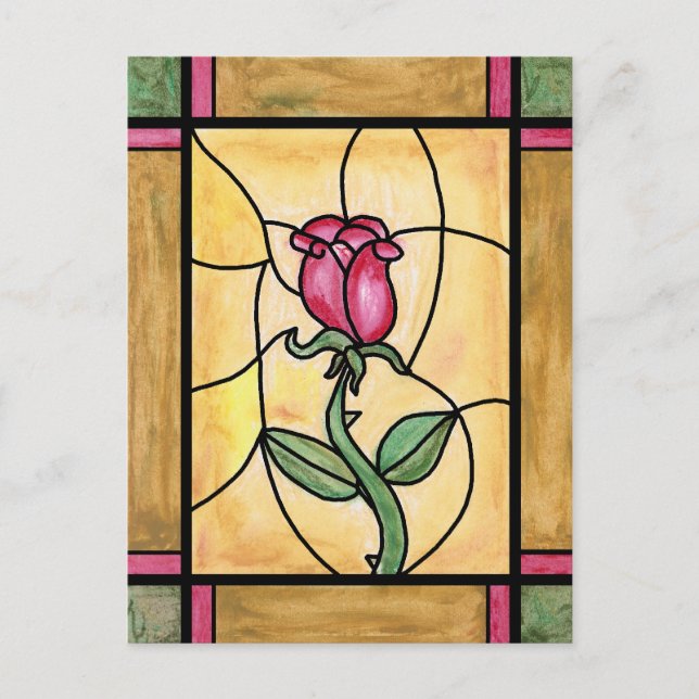 Tarjeta postal de ventana de Rosa (Anverso)