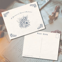 Tarjeta postal de verano de la era victoriana vint