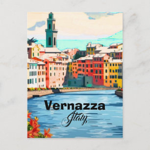 Tarjeta postal de Vernazza Cinque Terre, Italia, T