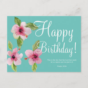 Tarjeta postal de versículo bíblico de cumpleaños 