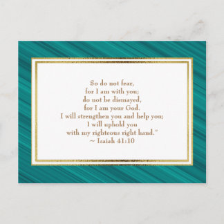 Tarjeta postal de verso de la Biblia cristiana en 