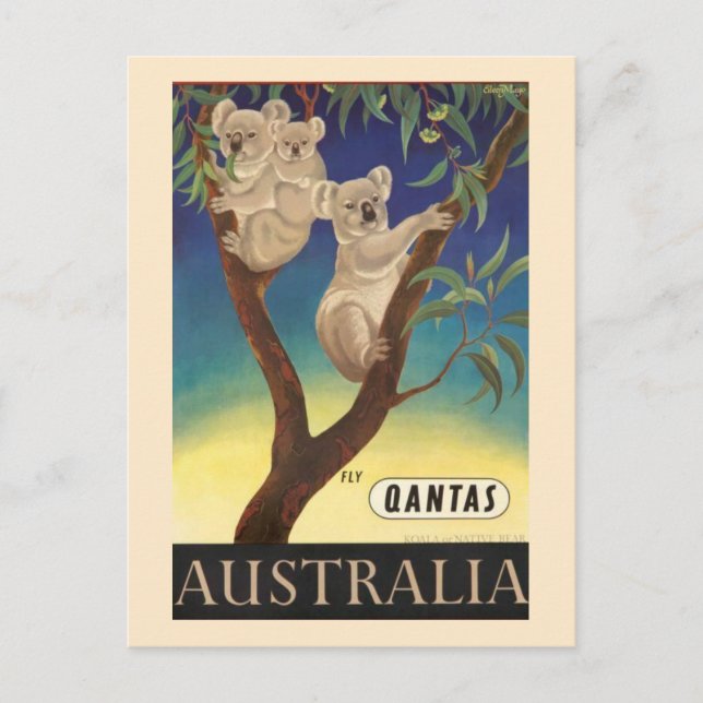 Tarjeta postal de viaje a Australia (Anverso)