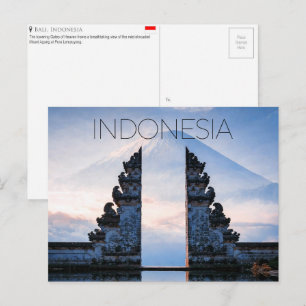Tarjeta postal de viaje a Bali, Indonesia