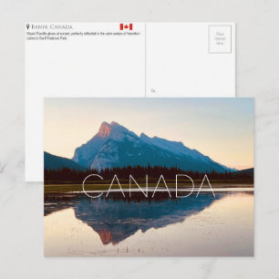 Tarjeta postal de viaje a Banff Park, Canadá