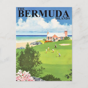 Tarjeta postal de viaje a Bermudas
