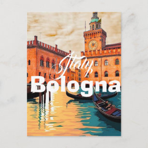 Tarjeta postal de viaje a Bolonia Italia, Arte de 