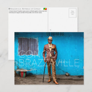 Tarjeta postal de viaje a Brazzaville, República d