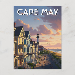 Tarjeta postal de viaje a Cape May Nueva Jersey