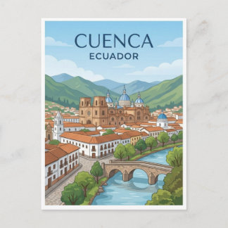 Tarjeta postal de viaje a Cuenca Ecuador