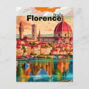 Tarjeta postal de viaje a Florencia Italia, Arte d
