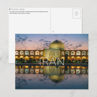 Tarjeta postal de viaje a Isfahán, Irán
