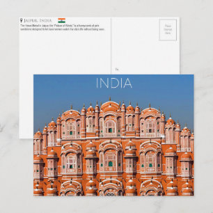 Tarjeta postal de viaje a Jaipur, India