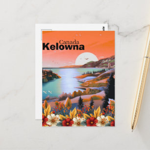 Tarjeta postal de viaje a Kelowna BC, Columbia Bri