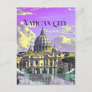 Tarjeta postal de viaje a la Ciudad del Vaticano, 