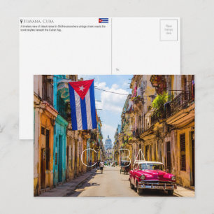Tarjeta Postal de Viaje a La Habana Vieja, Cuba
