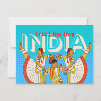 Tarjeta postal de viaje a la India