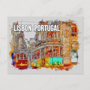 Tarjeta postal de viaje a Lisboa, Portugal