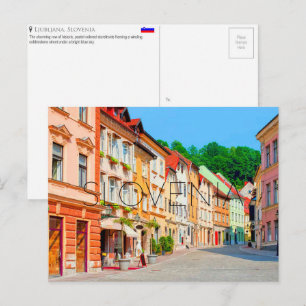 Tarjeta postal de viaje a Ljubljana, Eslovenia