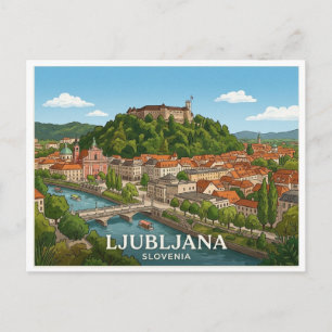 Tarjeta postal de viaje a Ljubljana Eslovenia