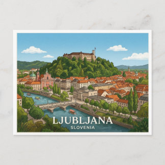 Tarjeta postal de viaje a Ljubljana Eslovenia