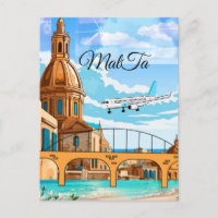 Tarjeta postal de viaje a Malta, Tarjeta postal de