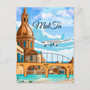 Tarjeta postal de viaje a Malta, Tarjeta postal de