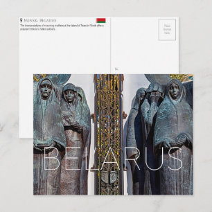 Tarjeta postal de viaje a Minsk, Bielorrusia