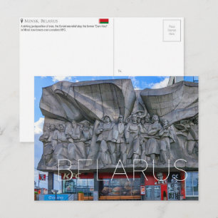 Tarjeta postal de viaje a Minsk, Bielorrusia