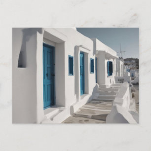 Tarjeta postal de viaje a Mykonos Grecia