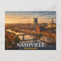 Tarjeta postal de viaje a Nashville | Recuerdo del