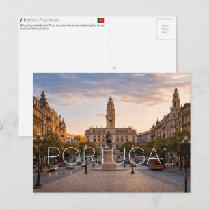 Tarjeta postal de viaje a Oporto, Portugal