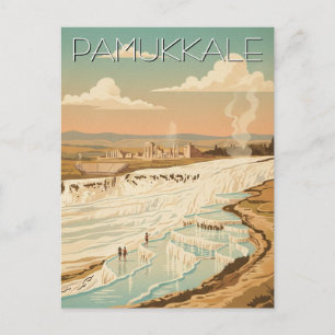 Tarjeta postal de viaje a Pamukkale Turquía
