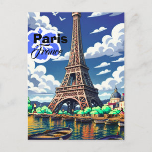 Tarjeta postal de viaje a París Francia, horizonte
