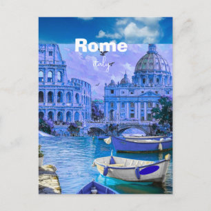 Tarjeta postal de viaje a Roma Italia, Tarjeta pos