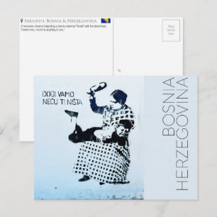 Tarjeta postal de viaje a Sarajevo, Bosnia y Herze