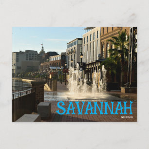 Tarjeta postal de viaje a Savannah Georga