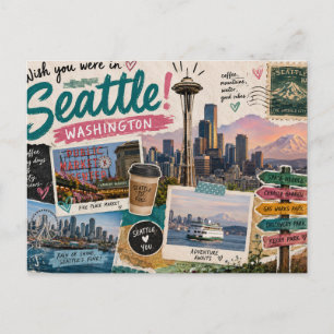 Tarjeta Postal de Viaje a Seattle Washington