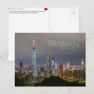 Tarjeta postal de viaje a Taipei, Taiwán