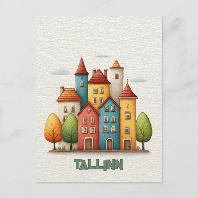 Tarjeta postal de viaje a Tallin (Anverso)