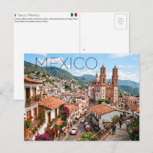 Tarjeta postal de viaje a Taxco, México