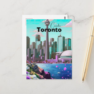 Tarjeta postal de viaje a Toronto, tarjeta postal