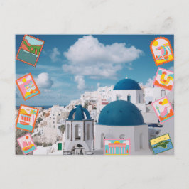 Tarjeta postal de viaje antigua