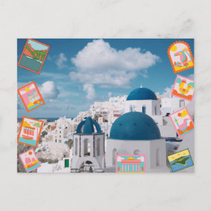 Tarjeta postal de viaje antigua