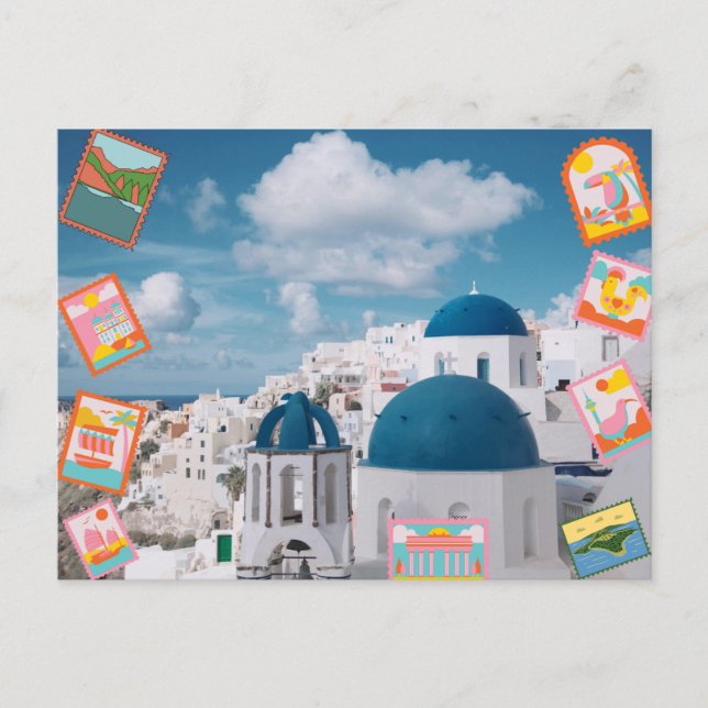 Tarjeta postal de viaje antigua (Anverso)