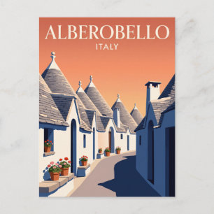 Tarjeta Postal de Viaje Antigua Alberobello Italia