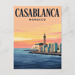 Tarjeta postal de viaje antigua Casablanca, Marr
