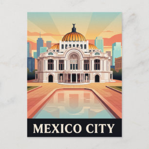 Tarjeta Postal de Viaje Antigua CIUDAD DE MÉXICO