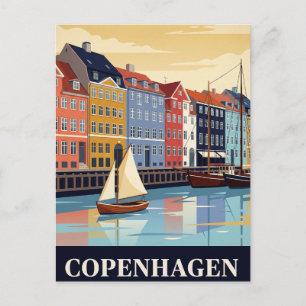 Tarjeta Postal de Viaje Antigua COPENHAGUE